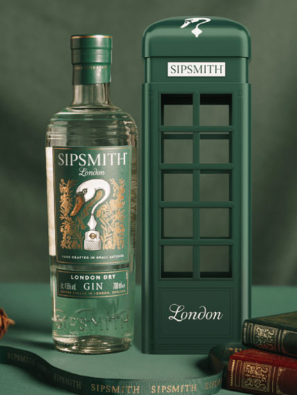 Sipsmith gin telephonebox drink gift